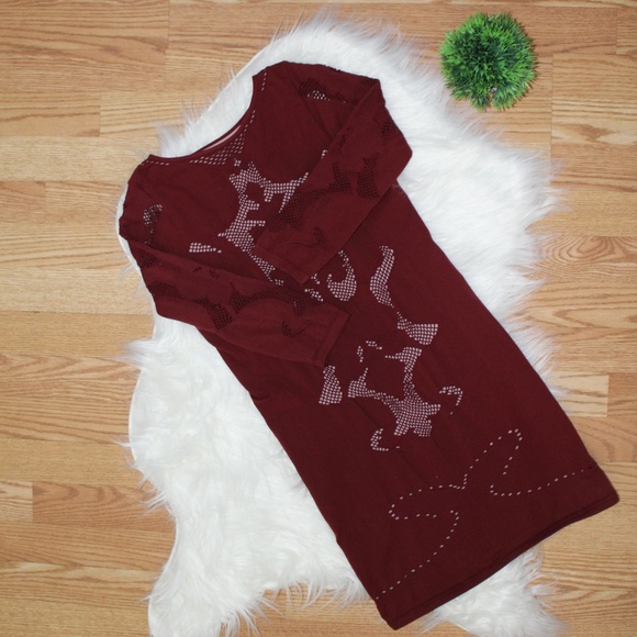 Intimately Free People Burgundy Bodycon Dress M/L